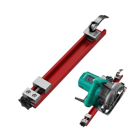 Botocoo Circular Saw Guide Rail, Adjustable Cutting Machine Base Guide, Electric Circular Saw Milling Positioning Clamp, Circular Saw Guide Rail Quick