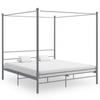 Day and Night - Day and Night Canopy Bed Frame Without Mattress Metal Grey 200x200 Cm