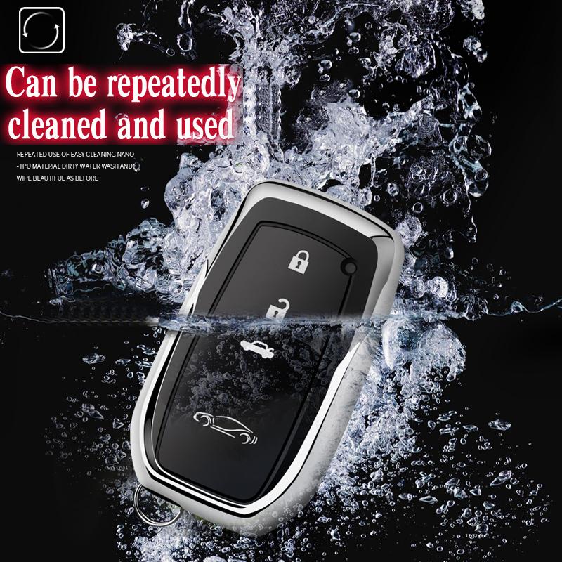 Hight quality TPU+ABS Car Key Cover Case for Toyota Camry Corolla Crown Dazzling Prado Raying Carola 2 3 Buttons Remote Keyless