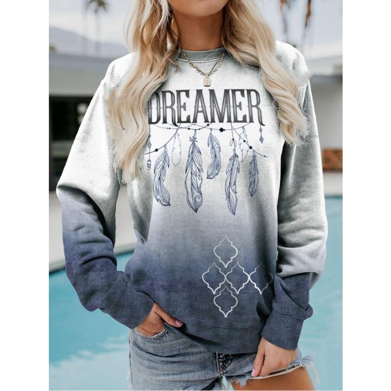 Ethnic Geometric Pattern 3D Print Sweatshirts Women Casual Raglan Long Sleeves Hoodie Y2k Pullover Harajuku Tops