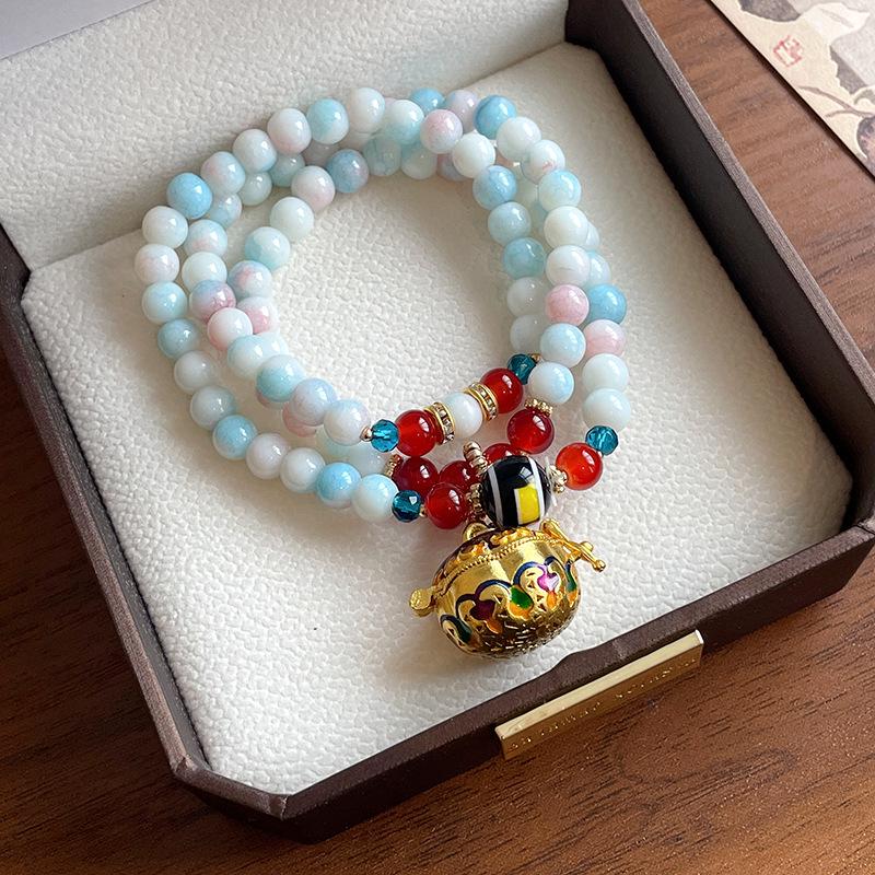 Collana a Clavicola con Nappa di Perle e Farfalla in Stile Coreano