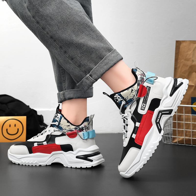 Student casual sports shoes four season new soft soled comfortable outdoor running shoes men's sneakers  fashion walking shoes