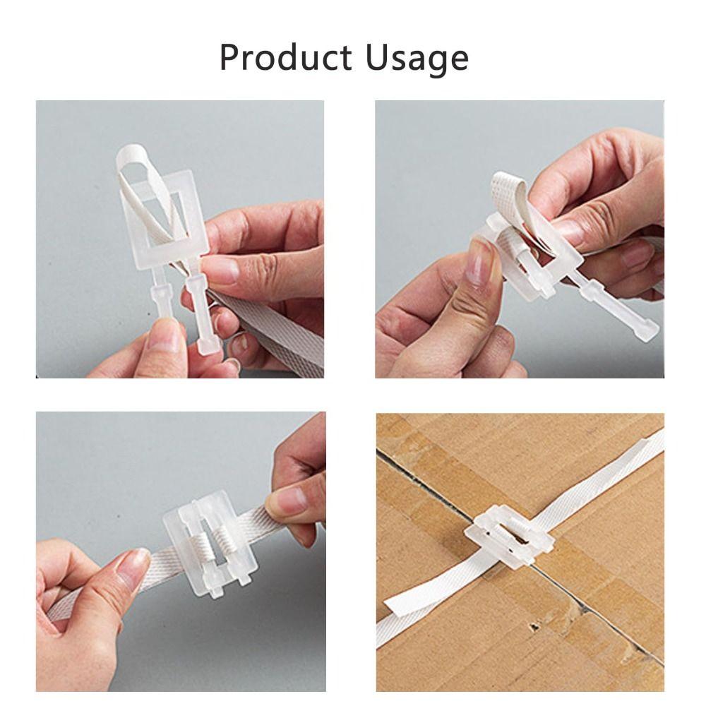 Transparent Plastic Packing Buckle 60x25 Mm Belt Buckle Packing Strap Buckle  Bundling Vegetables