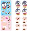 6 Packungen Kleine Tiergesicht-Veränderungs-Sticker, Puzzle DIY Sticker, Kinder-Puzzlespielzeug, Pädagogische Graffiti-Sticker