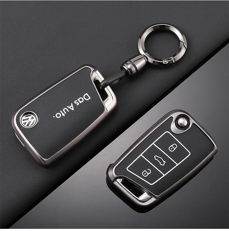 Για VW Για Volkswagen VW Polo Golf7 MK7 Tiguan για Skoda Octavia Kodiaq Karoq για Seat Ateca Θήκη Κλειδιού Αυτοκινήτου Τσάντα Μπρελόκ P