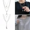 Female Niche Collarbone Chain Three-Layer Bear Star Tassels Necklace Student Simple Temperament Cold Wind Necklace