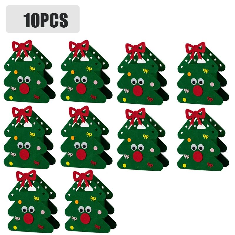1-20PCS 2025 Christmas Gift Bag Creative Felt Cloth Children Candy Gift Bag Christmas Eve Handheld Portable Apple Bag