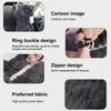 Plush Tissue Dispenser Plush Hangable Animal Car Tissue Holder 2 In 1 Car Tissue Box And Trash Can Decorative Organizer Black