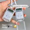 Mini Transparent Flip Cover Calculator Convenient Portable Calculator For Primary School Students Exam Keychain 1Pc