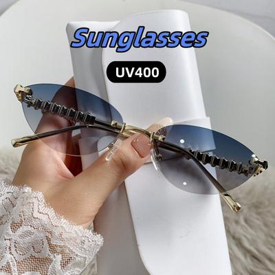 New Fashionable Metal Rivet Leg Sunglasses for Women and Men UV400 Ultraviolet-proof Outdoor Street Photography Glasses
