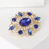 Rhinestone Oval Brooch for Women Unisex Crystal Glass Pins Banquet Party Backpack Gifts Jewelry Accessories