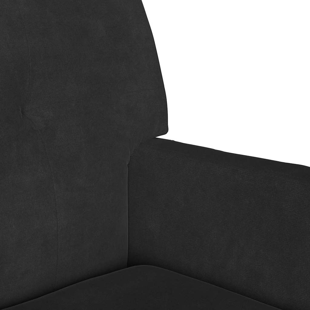 Chesterfield Bench Black 112 X 65.5 X 75 Cm Velvet