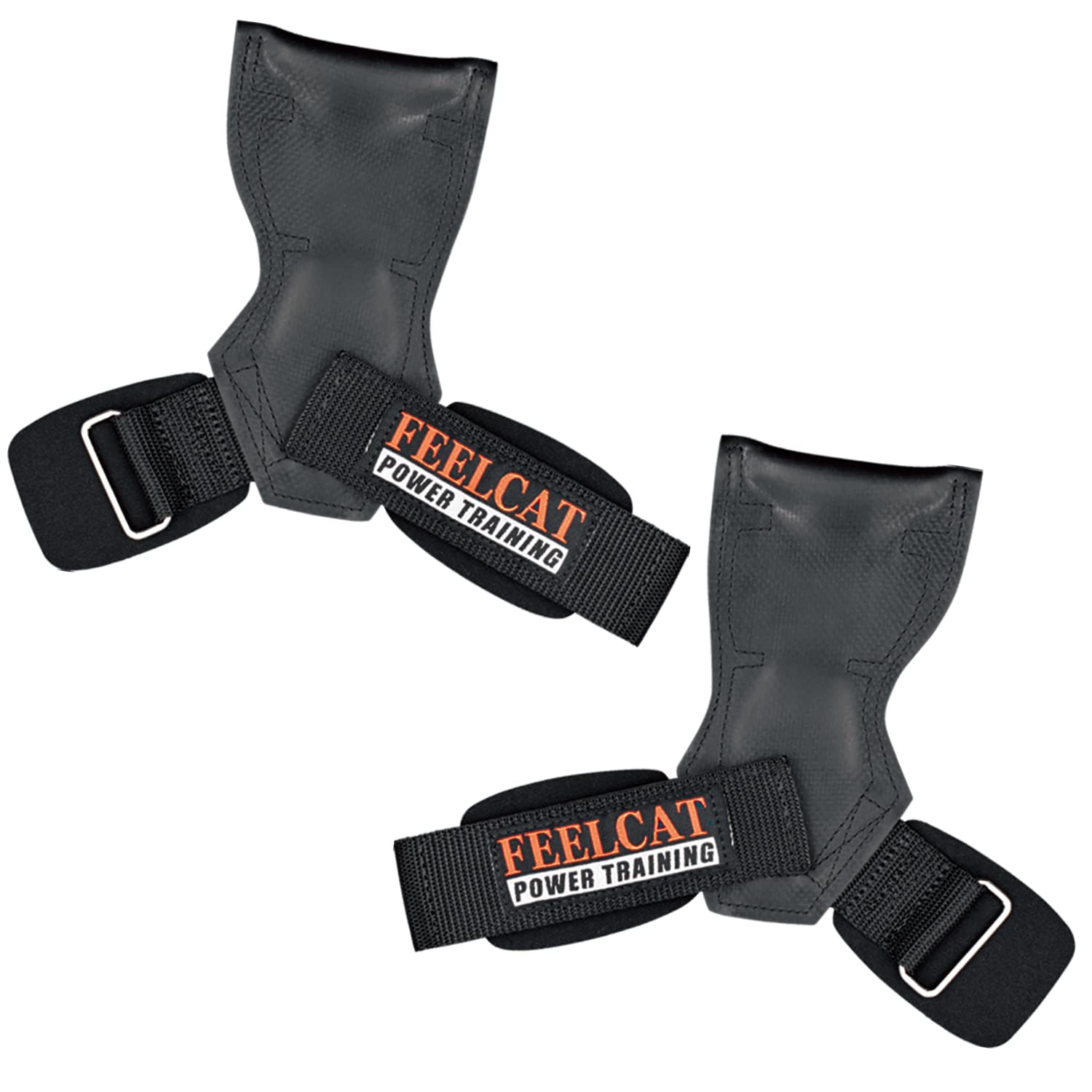 

FEELCAT Power Grip PRO, Нескользящая резина, Прочность 300 кг, Усилитель хвата для силовых тренировок [Для начинающих и профессионалов] (М, Черный)