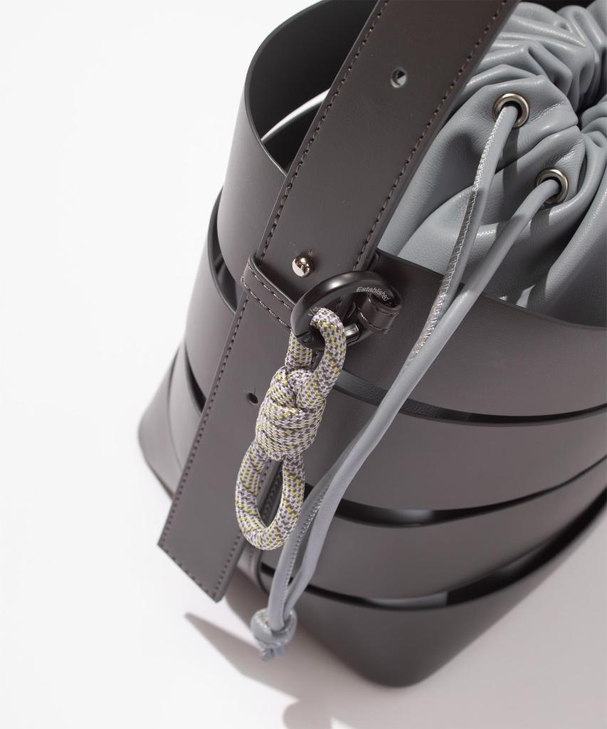 [FCE] SHOULDER BAG TECH LEATHER CAGE BUCKET