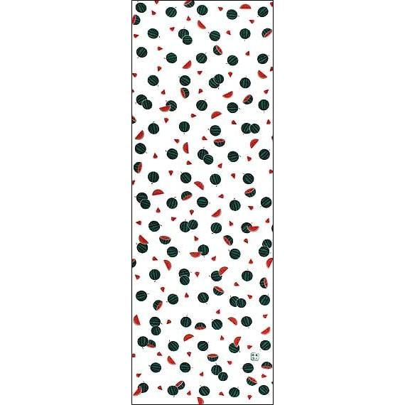 Somen Anbo Tenugui "Suika Red" Hand-dyed 100% Cotton Tokkaoka Made in Japan 35cm x 100cm Summer Handkerchief, Dish Towel, Interior, Kendo Face Towel