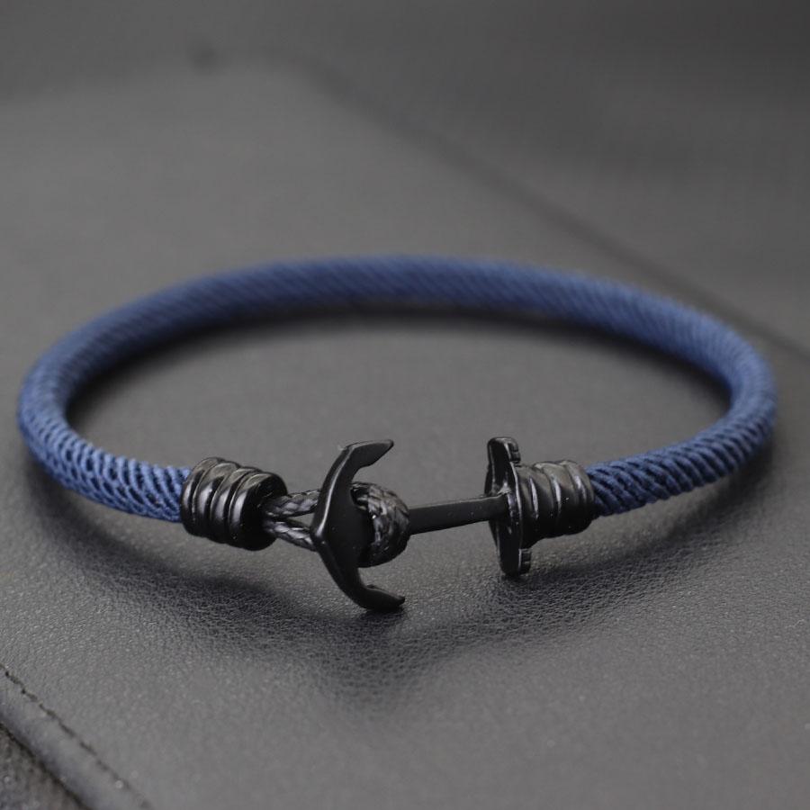 Noter Stylish Men Anchor Bracelet 8 Colors Available Grade A 4mm Milan String Charm Braslet Hiphop Rock Wrist Accessories Joias