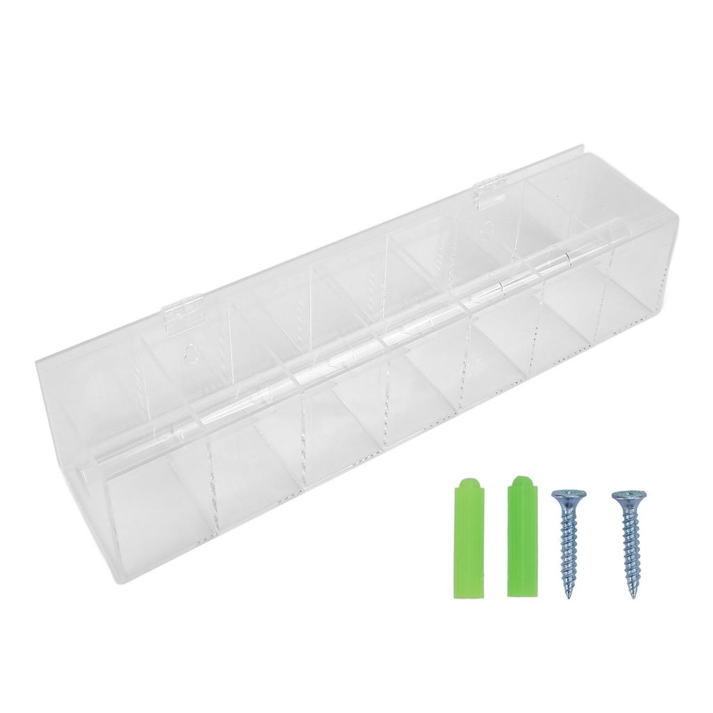 Etikettenspender Aufkleberrollenhalter Aufkleberspender Staubdicht 7 Fächer Klarer Etikettenhalter Organizer