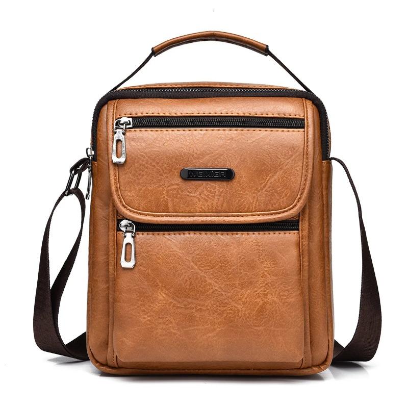 New portable shoulder bag for men's crossbody bag that can hold an 8-inch computer