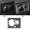 Carbon Fiber Headlight Switch Panel Cover Trim For Dodge Challenger 2008-2014