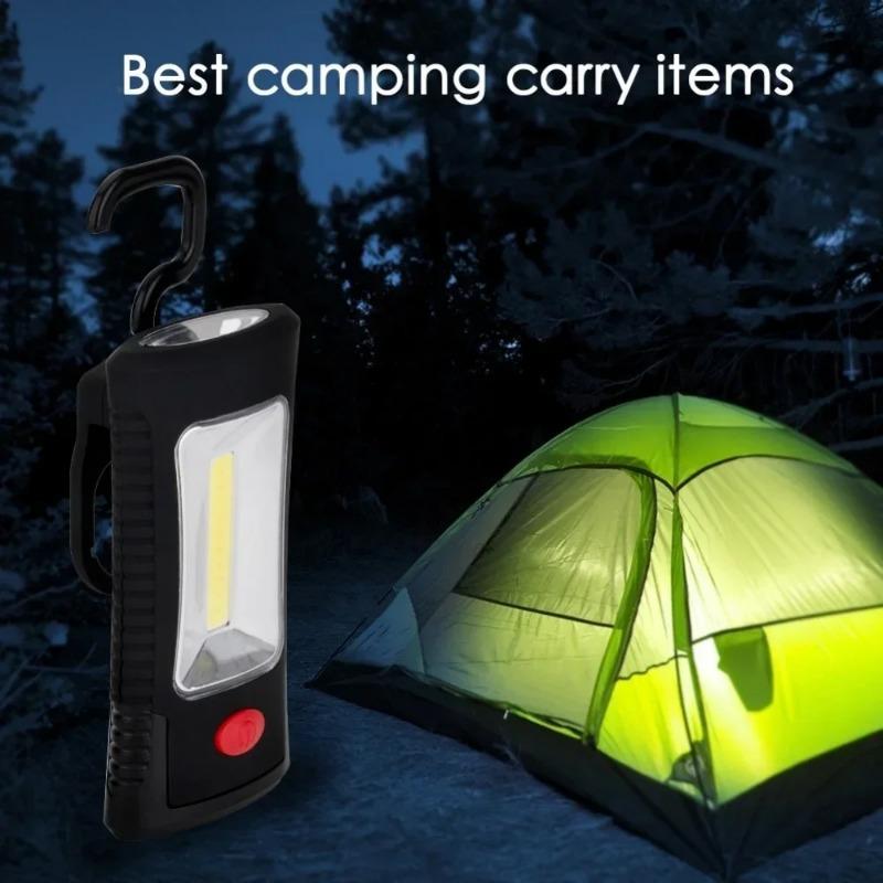 2 Mode COB LED Magnetic Working Folding Hook Pocket Torch Handy Lamp Camping Tent Light Emergency Inspection Lanterna