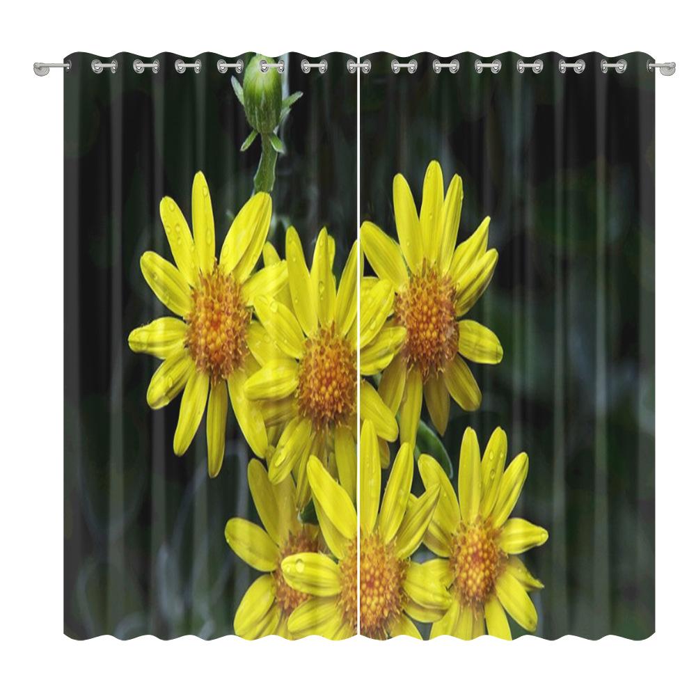 Daisy Curtain Cloth Bedroom Living Room Balcony Blackout Curtain Office Hotel Insulation Curtain