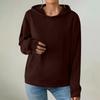 Women's Fashionable Long-sleeved Pullover And Solid-color Hooded Sweatshirt