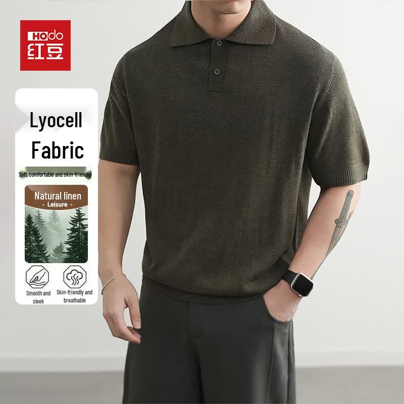 Hodo Men s Breathable Old Money Style Knit Polo Shirt 2XL