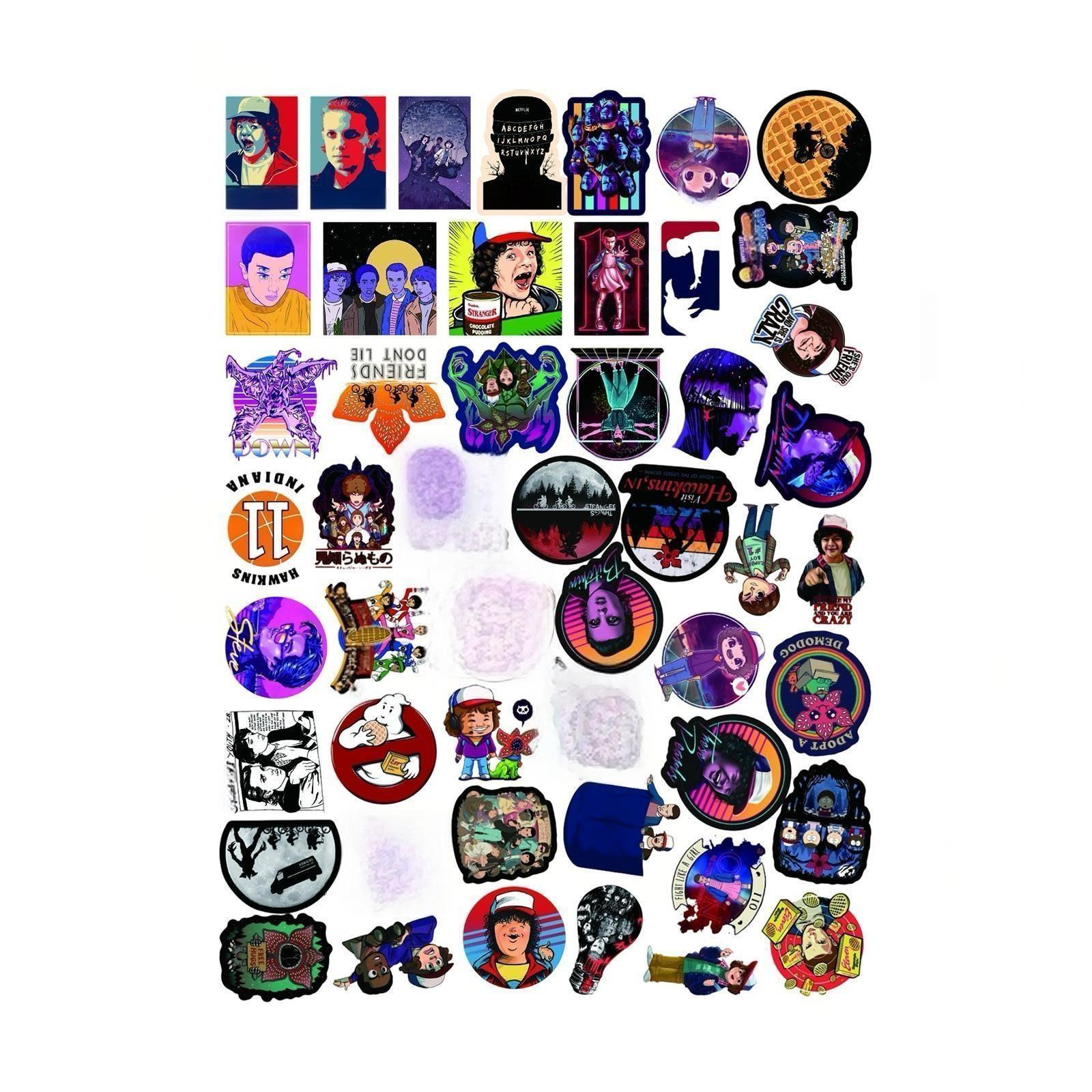 

50-Piece Sticker Set - Stickers For Scooters And Laptops, With Two Retro Styles (A And B) To Choose From One Size