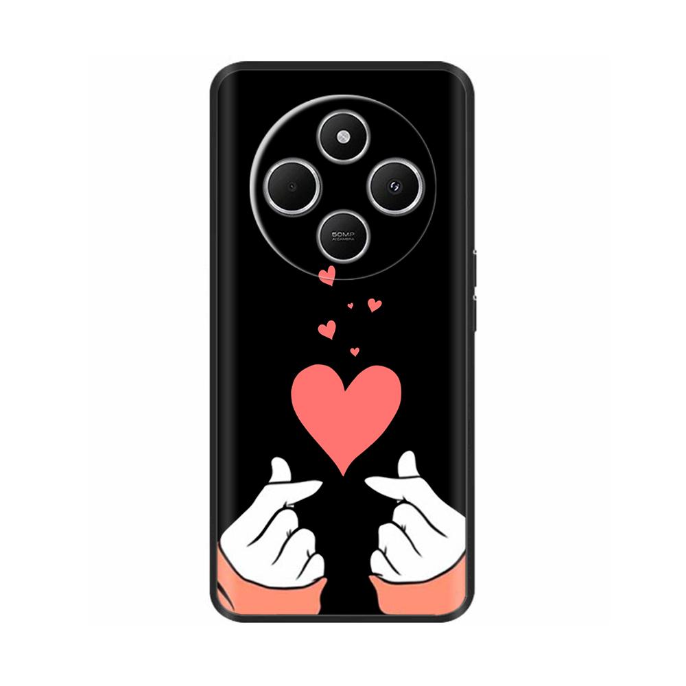 Luxury Painted Case For Redmi 14R 5G Soft Black Silicone Bumper Back Cover for Xiaomi Redmi 14R 14C Cases Funda Shockproof Shell