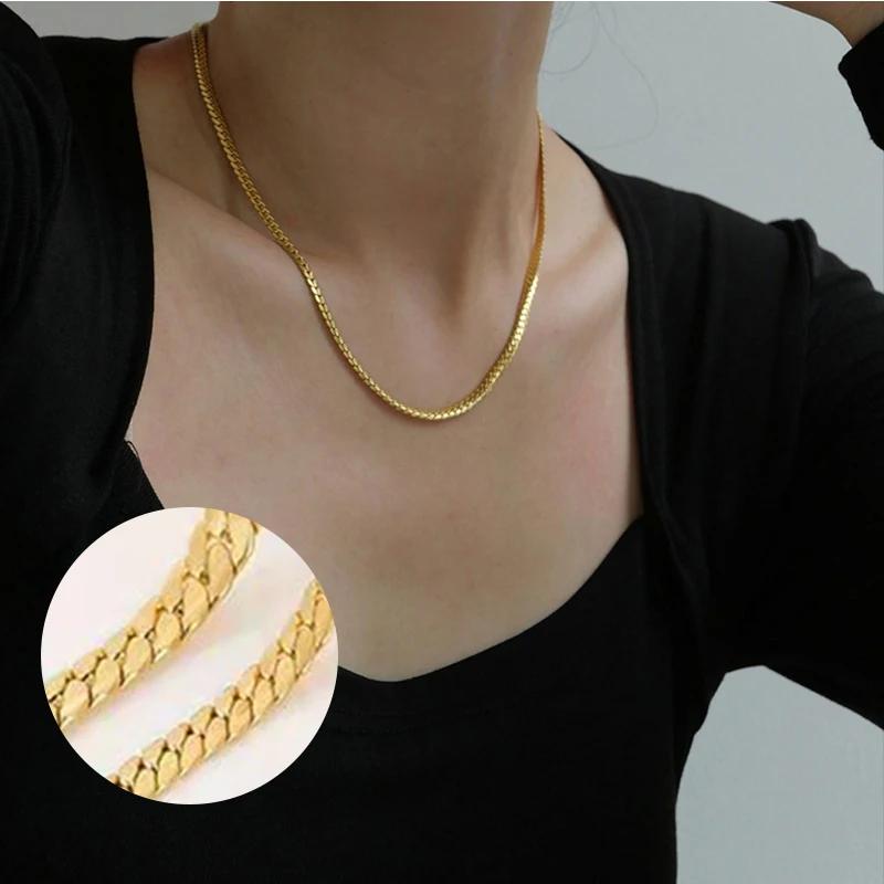 1 pièce 6 mm Hommes Argent Sterling 925 Chaîne Cubaine Bracelet Collier Mode Hip Hop Chaîne Collier Bijoux Masculins cadeau