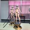 Swimwear Series 2B 1/4 Scale Anime Figure Double Head Sculpt 52cm with Base ABS Anime Collection Giant Statue Gift Model
