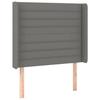 VidaXL Tête de lit avec oreilles Gris foncé 93x16x118-128 cm Tissu3119703