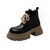 Martin Boots Women's Autumn and Winter New British Style Short Tube Thick Sole Heightening Strap Fashion Short Boots Women