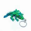 Articulated 3D Printed Baby Dragon Keychain: Shining Decompression Toy & Handicraft Gift Ornament
