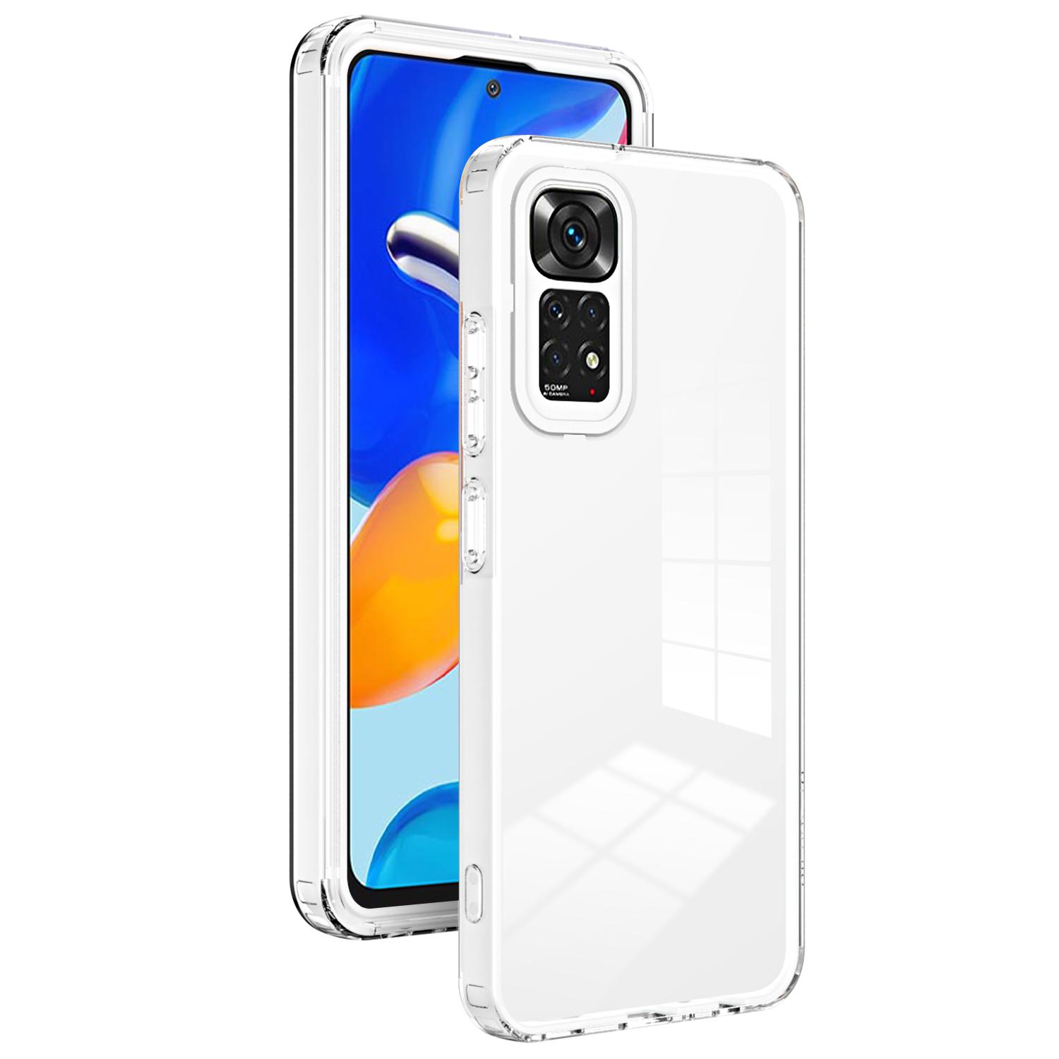 

For Xiaomi Redmi Note 12S 4G/11S 4G/Note 11 4G (Qualcomm) Case TPU+PC Clear Back Phone Cover White
