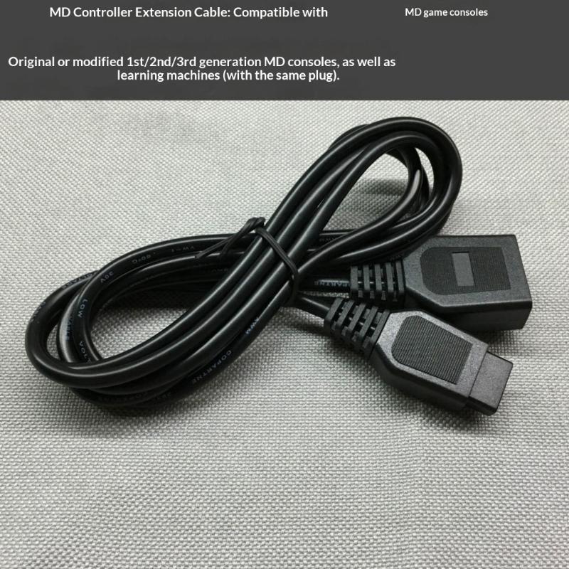 Universal Controller Extension Cable Featuring 1.8m Length Plugs & Play Game Controller Extension Cord for Game MD Use