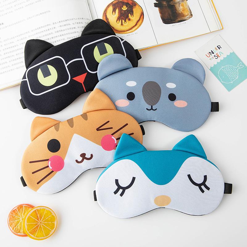 Anime Sleeping Eye Mask Søt Blindfold Eye Cover Mask Eyepatch Reise Hjem Øyne Slapp av Maske Øyenskygge