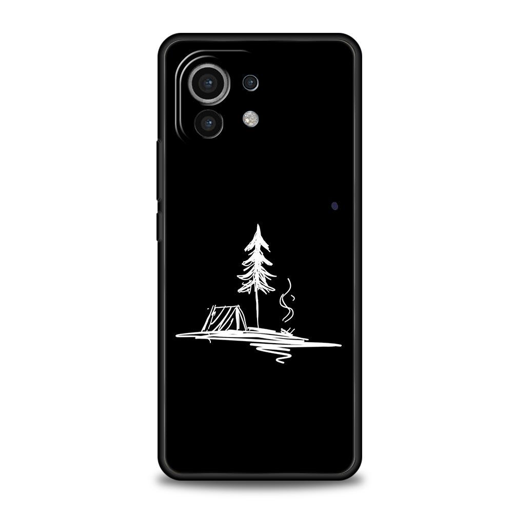 Phone Case For Xiaomi Mi 15 14 14T 13T 12T Pro 12 13 11 Lite 5G 11T X6 X5 Pro TPU Cover Line Mountain Scenery Sun Moon Couples