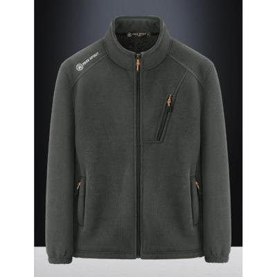Herren Herbst- und Winterjacke aus weichem Polarfleece, verdickt, warm, Campingjacke, Outdoor-Bergsteiger-Wanderjacke, Herrenbekleidung