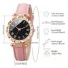 Ladies Light Luxury Diamond Starry Sky Roman Face Quartz Watch Belt Women'S Watch Fashion Roman Numeral Watch