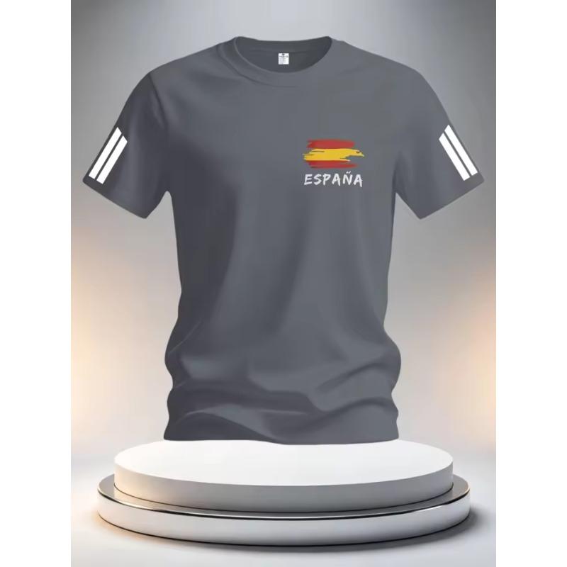 3D Print Summer Spain Football Jerseys Men Classic God Spain Short Sleeve Tees Casual O-Neck Sports Style T-Shirt Man Clothing