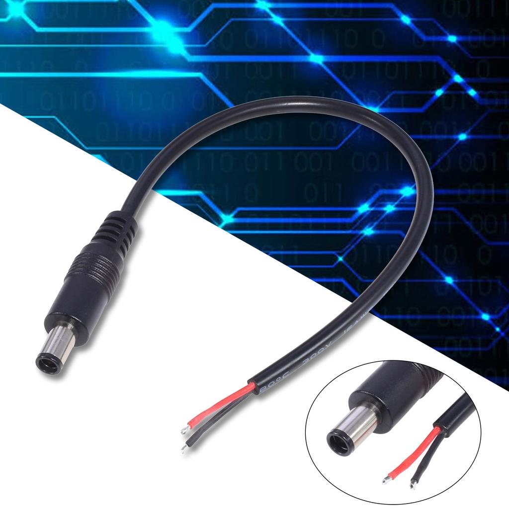 7.4mmx5.0mm Male Plug Power Adapter Pigtail Cable Cord 7.4mmx5.0mm to 2Pin Power Cable for Laptops Projectors