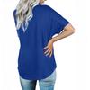 2026 Women's Loose Solid Color V-Neck Casual Summer T-Shirt