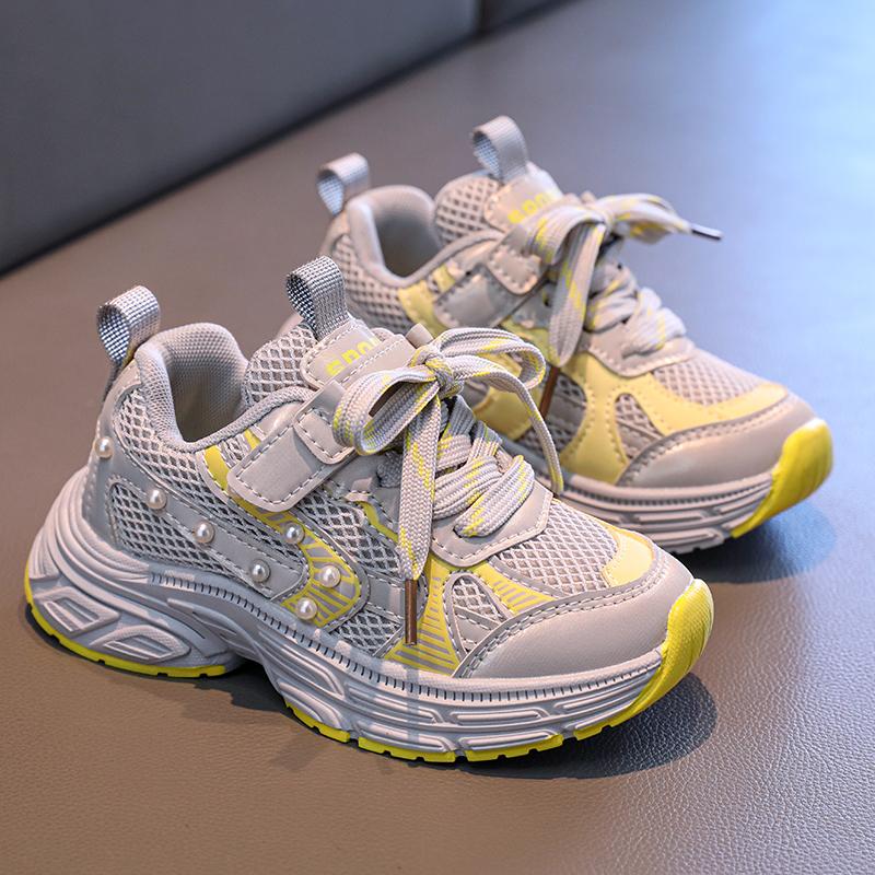 Spring and Autumn New Korean Style Fashionable Children's Soft Soled Dad Shoes, Running Shoes, Versatile Mesh Shoes