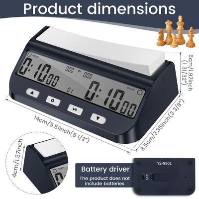 Digital Chess Clock Chess Game Timer Multi Functional Board Game Timer with Large Button Leap Chess Clock Leap Chess Clock