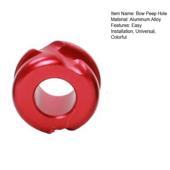 Bow Metal Peephole Easy Installation Archery Peep Sights Compound Bow Aluminum Alloy Peep Hole Bow Sights Hunting Target Practicing Accessories