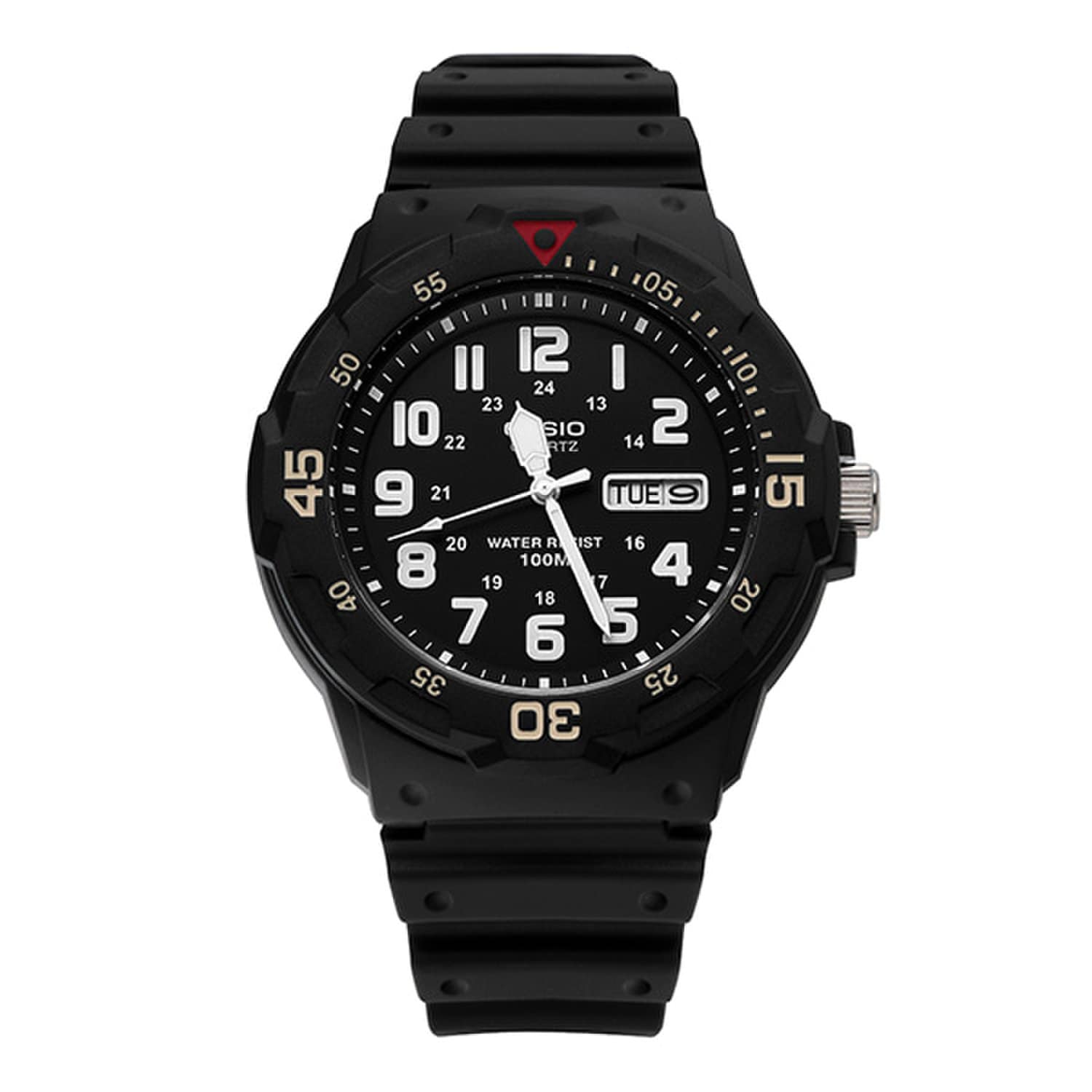 [Casio] MRW-200H-1BVDF (MRW-200H-1B) Аналоговые спортивные военные мужские часы из смолы