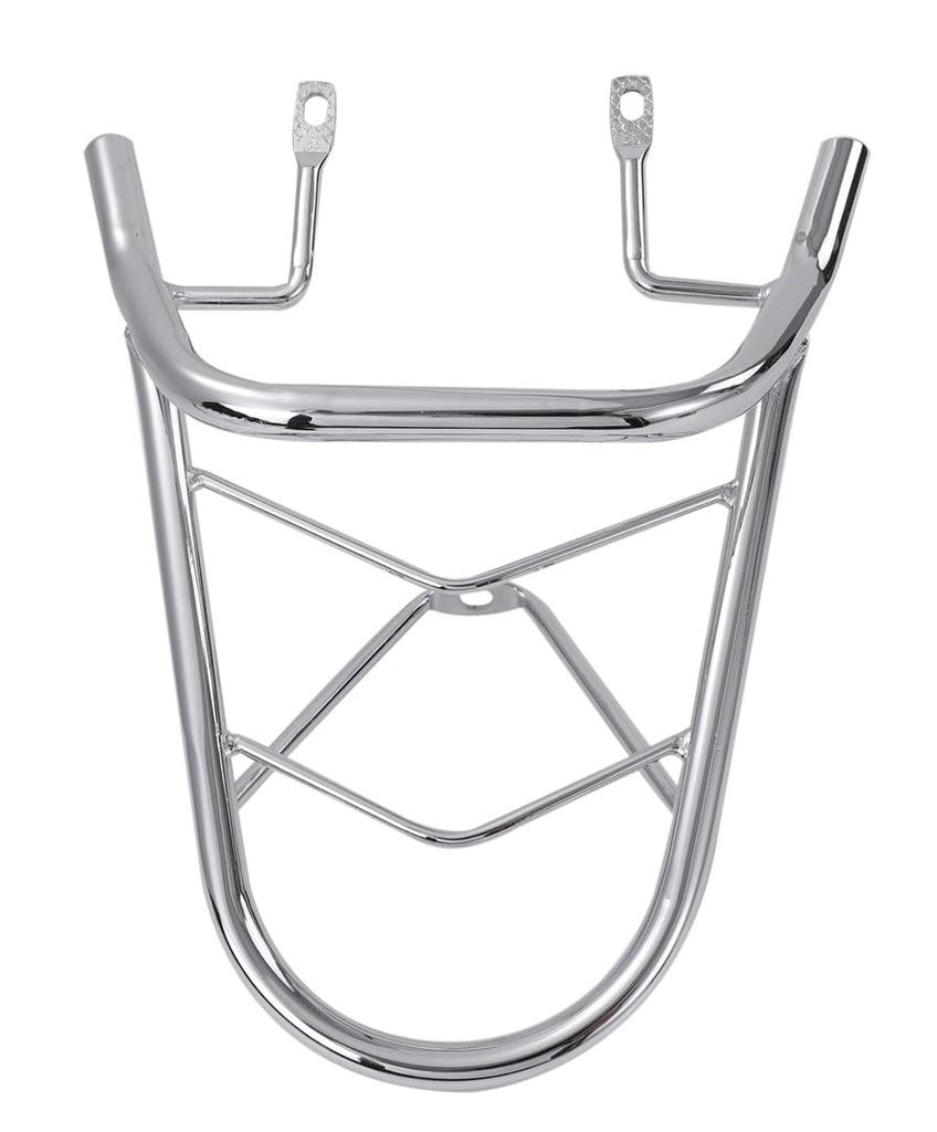Chrome-plated rear carrier for Yamaha 4-stroke Vino SA26J/SA37J. Universal aftermarket custom parts.