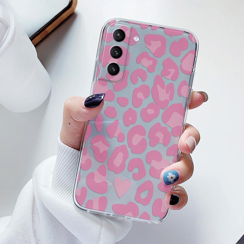 Transparent Case For Samsung Galaxy S23 S 23 Ultra S23 Plus Cover Cartoon Flowers Soft TPU Shockproof Funda For Samsung S24+ Bag