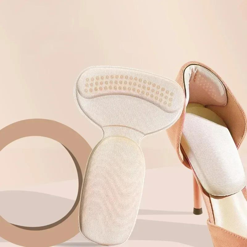 T-Shaped 2-In-1 Heel Pad, Foam Half Size Pad, Thickened Anti Slip High Heels, Anti-Wear Heel Pad